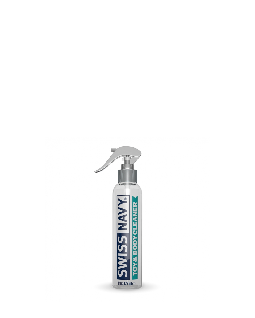 Swiss Navy Premium Toy & Body Cleaner 6oz (177ml) clear bottle blue writing