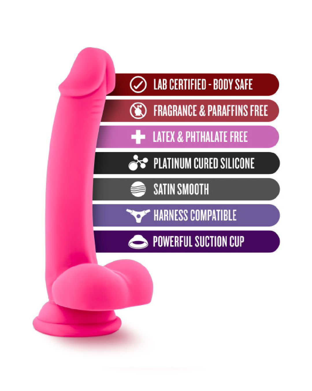 D Thang Long Slim Pink Silicone Suction Cup Dildo