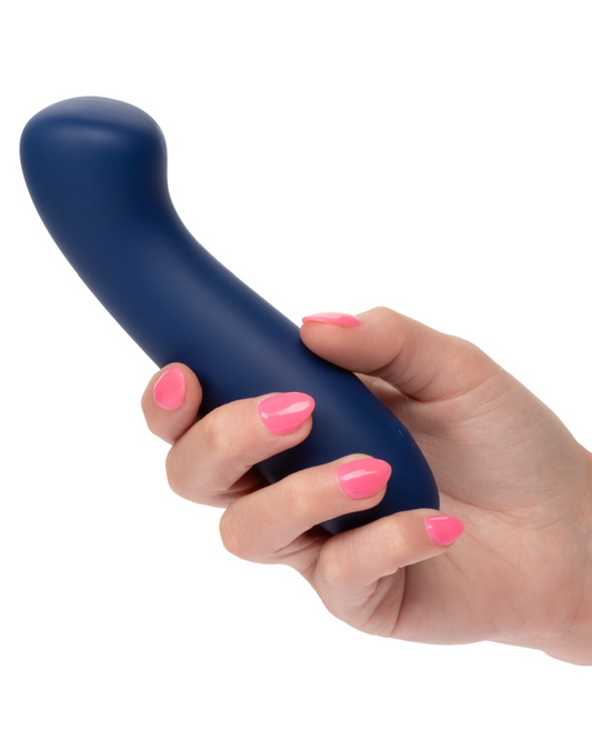 Cashmere Satin G Extra Wide G-Spot Vibrator in model's hand 