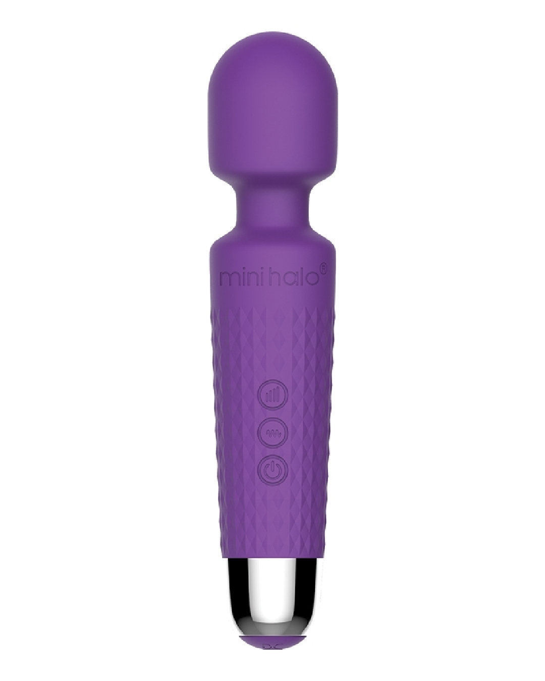 Mini Halo Extra Powerful Wand Vibrator - Purple 