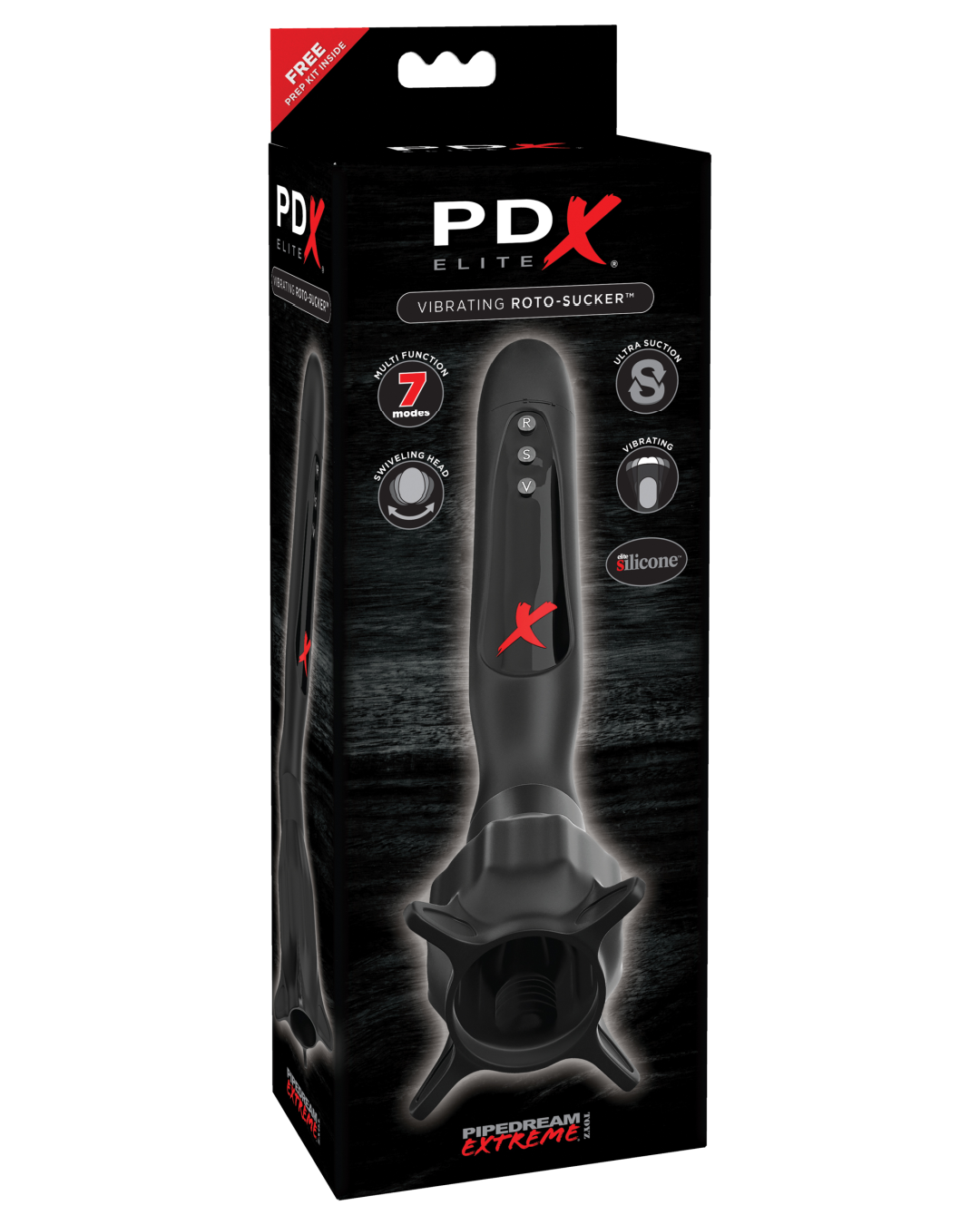 PDX Roto Sucker Suction and Vibration Penis Stroker  box