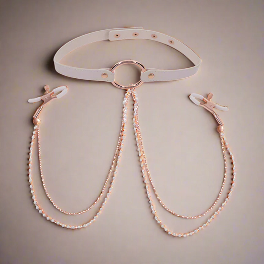 Peaches 'n Cream Collar and Nipple Clamps