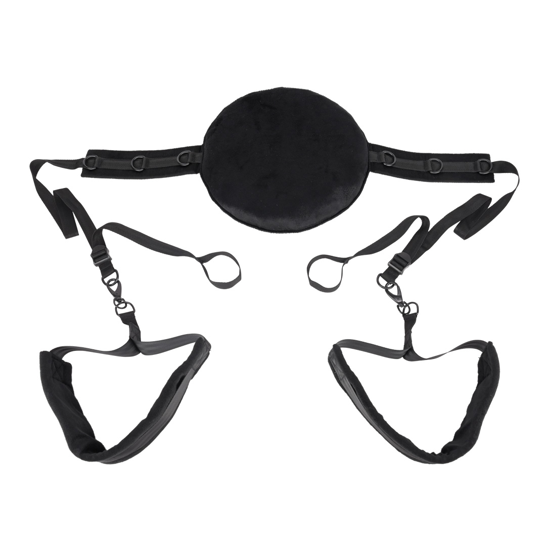 Pivot Positioning Partner Sex Sling with Neck Support - Black