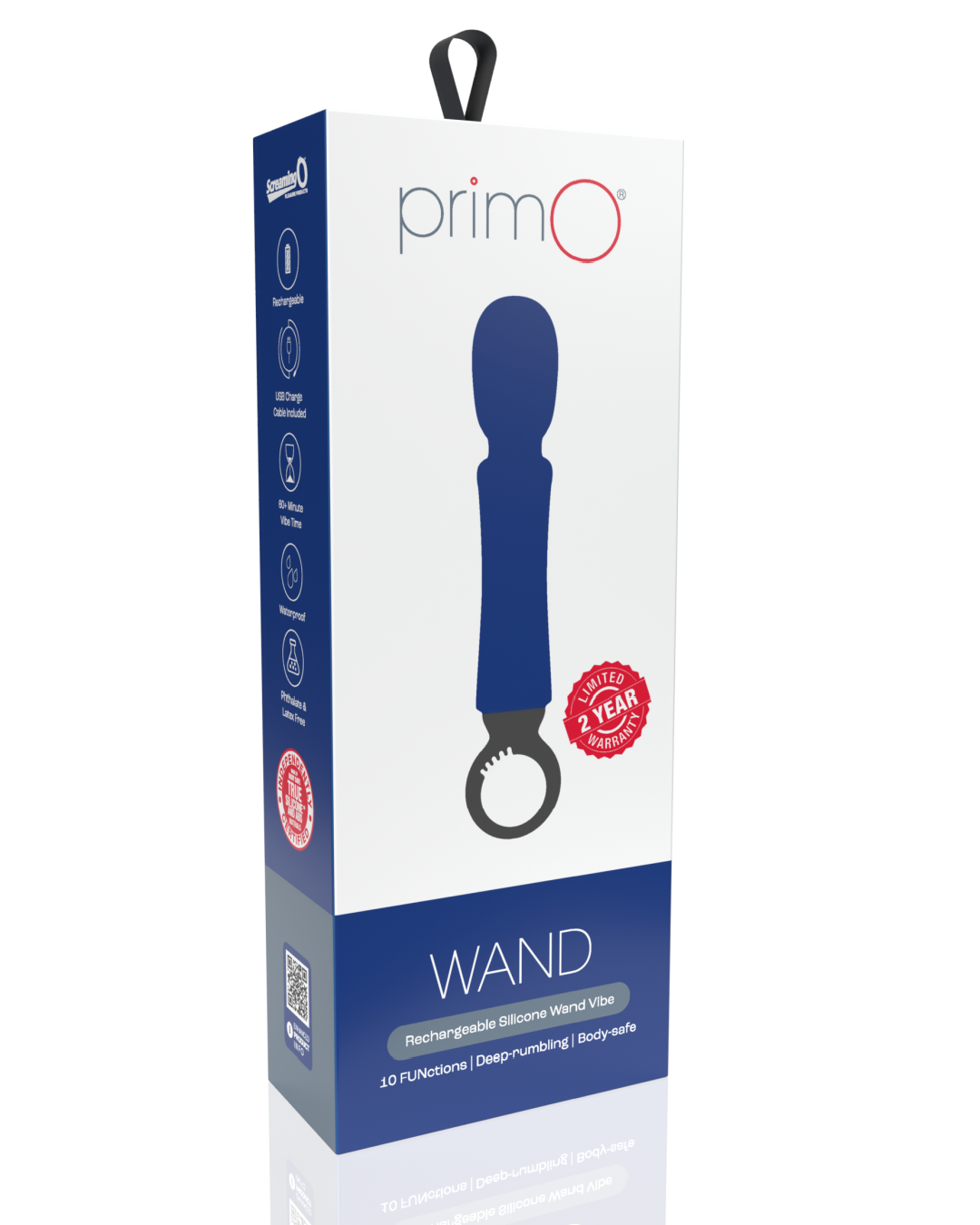 Screaming O Primo Wand Vibrator with Finger Loop box 