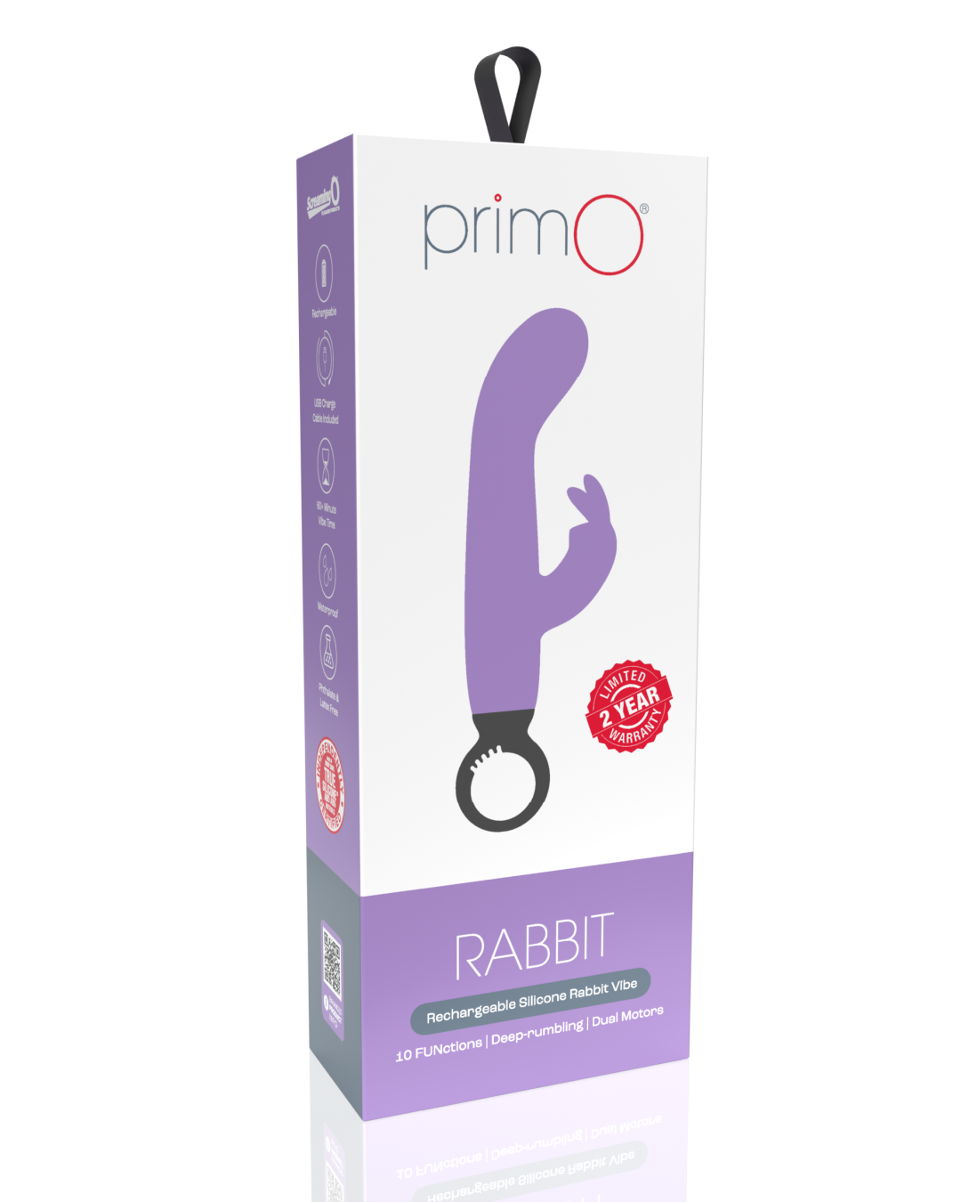 Screaming O Primo Rabbit Vibrator with Finger Loop  box 