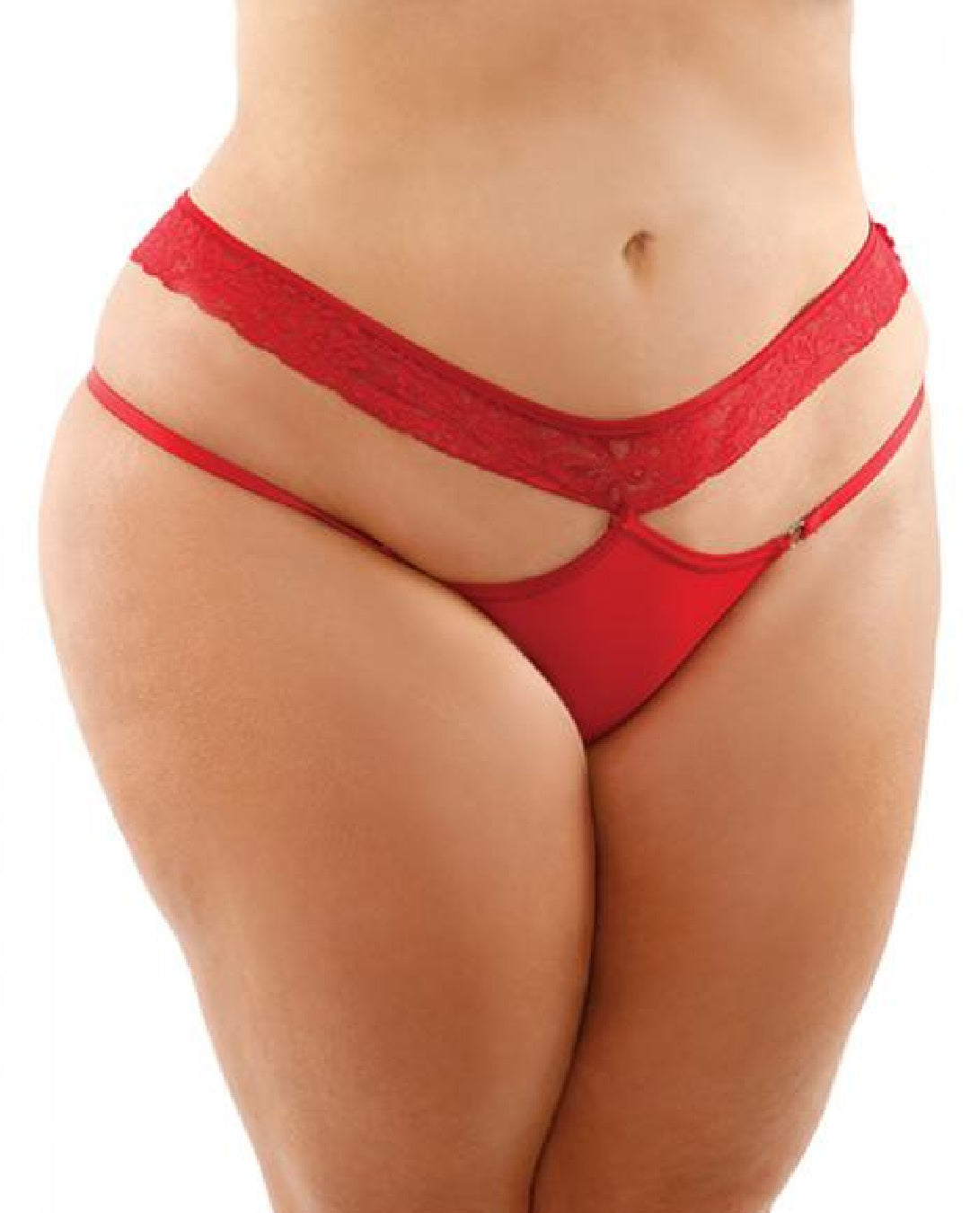 Ren Microfiber Panty With Double-strap Waistband Red Queen on model 