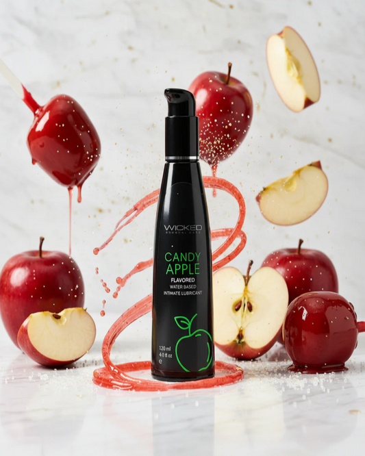 Wicked Aqua Candy Apple Flavored Water Based  Lubricant  Various Sizes