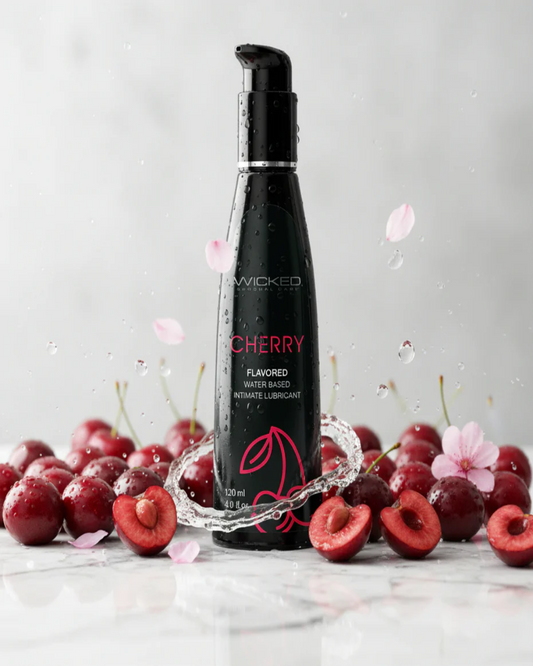 Wicked Aqua Cherry Flavored Water Based Lubricant  Various Sizes