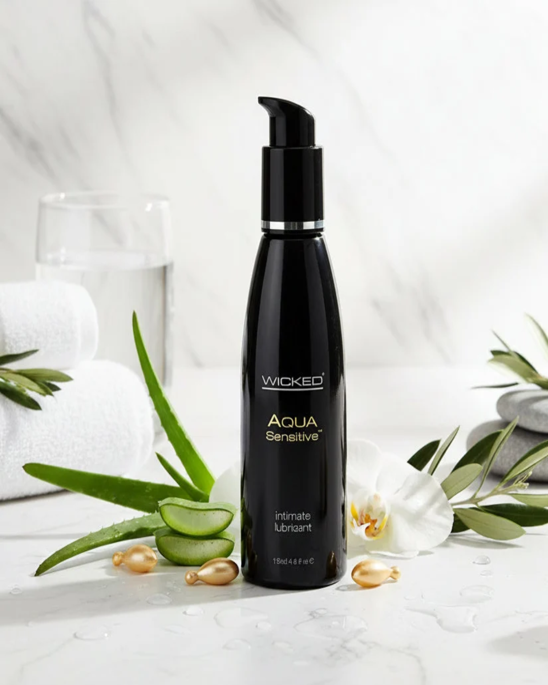 Wicked Aqua Sensitive Glycerin Free Unscented Water Based Lube