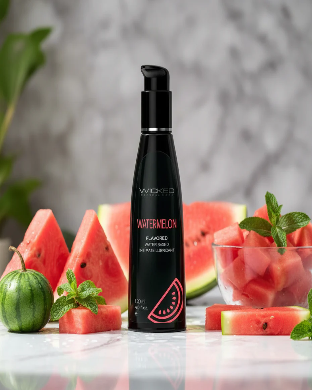 Wicked Aqua Watermelon Flavored Water Based Lubricant Various Sizes