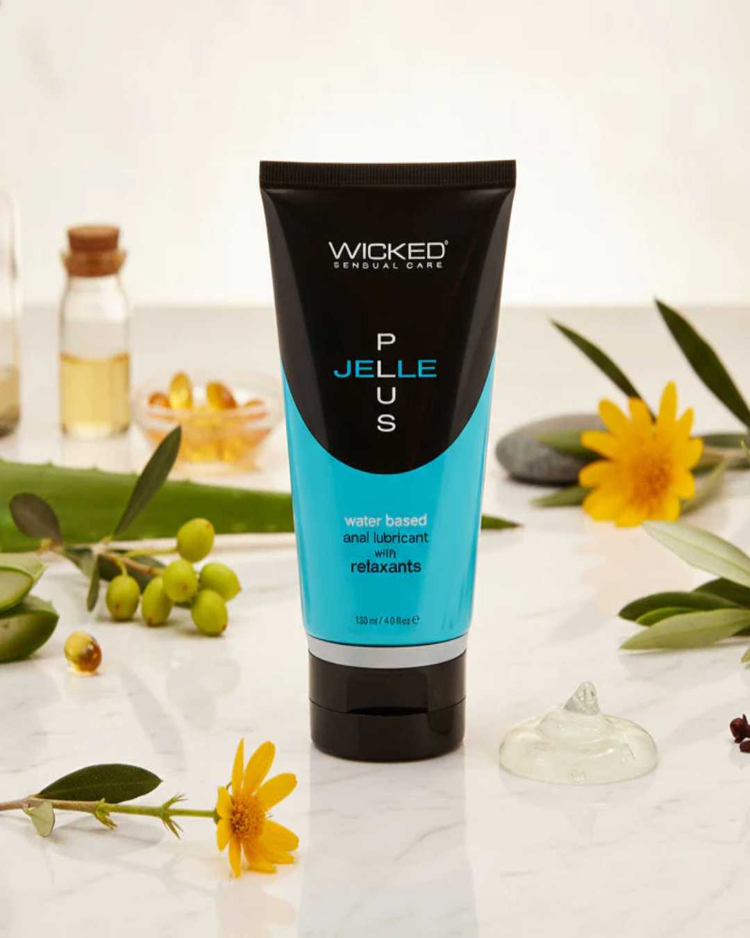 Wicked Jelle Plus Anal Lubricant with Relaxant - Various Sizes