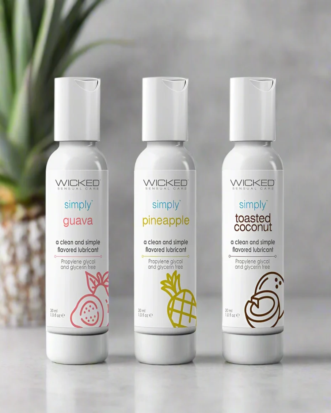 Wicked Tropical Flavors Water-Based Lubricant Travel Trio