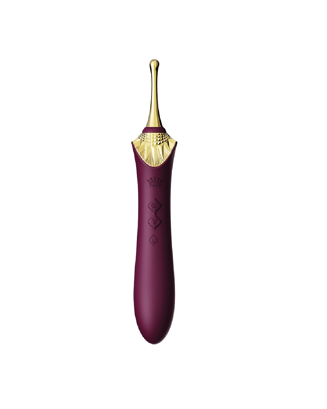 Zalo Bess 2.0 Clitoral Heating Vibrator with Attachments  - Purple with gold accents 