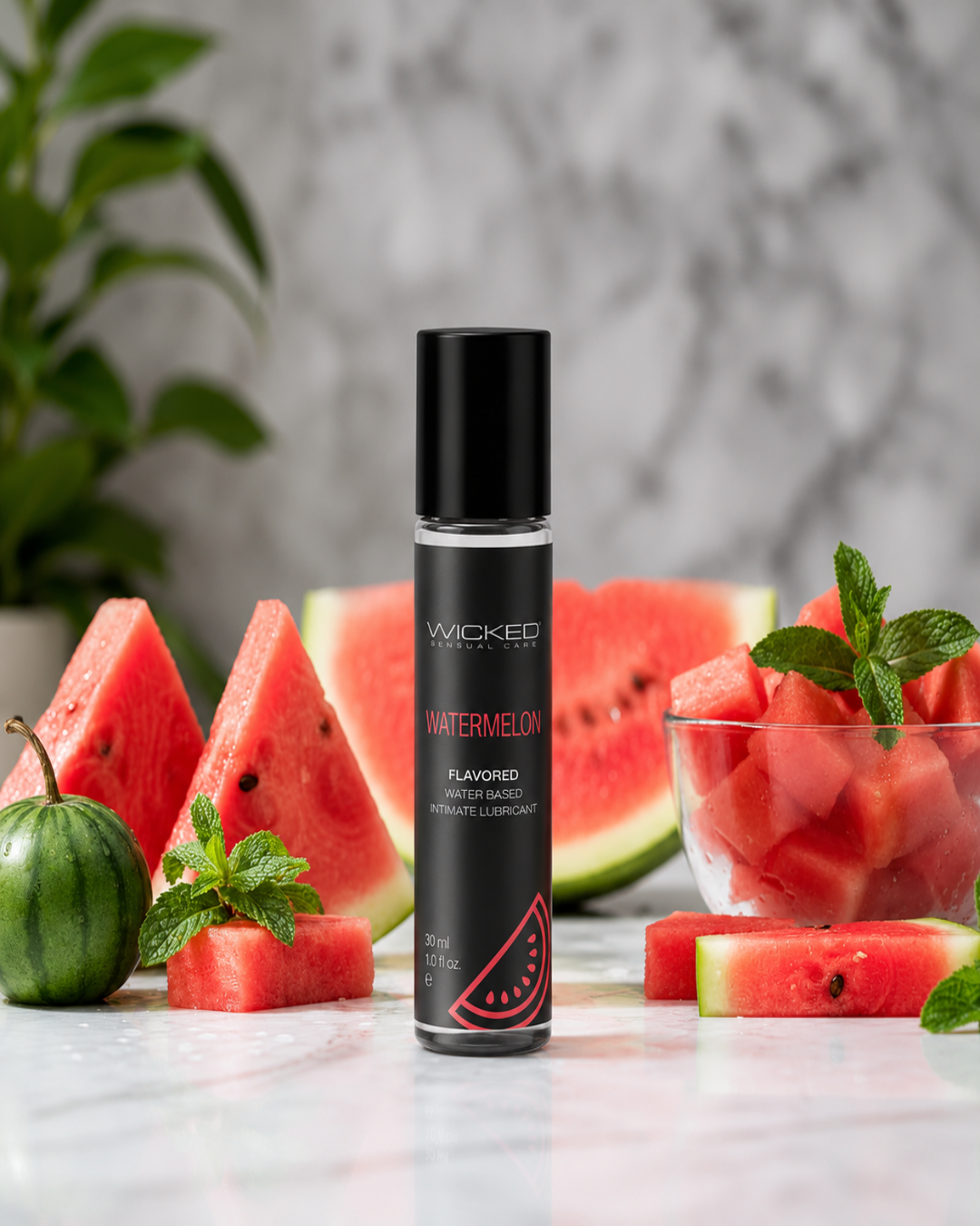 Wicked Aqua Watermelon Flavored Water Based Lubricant Various Sizes