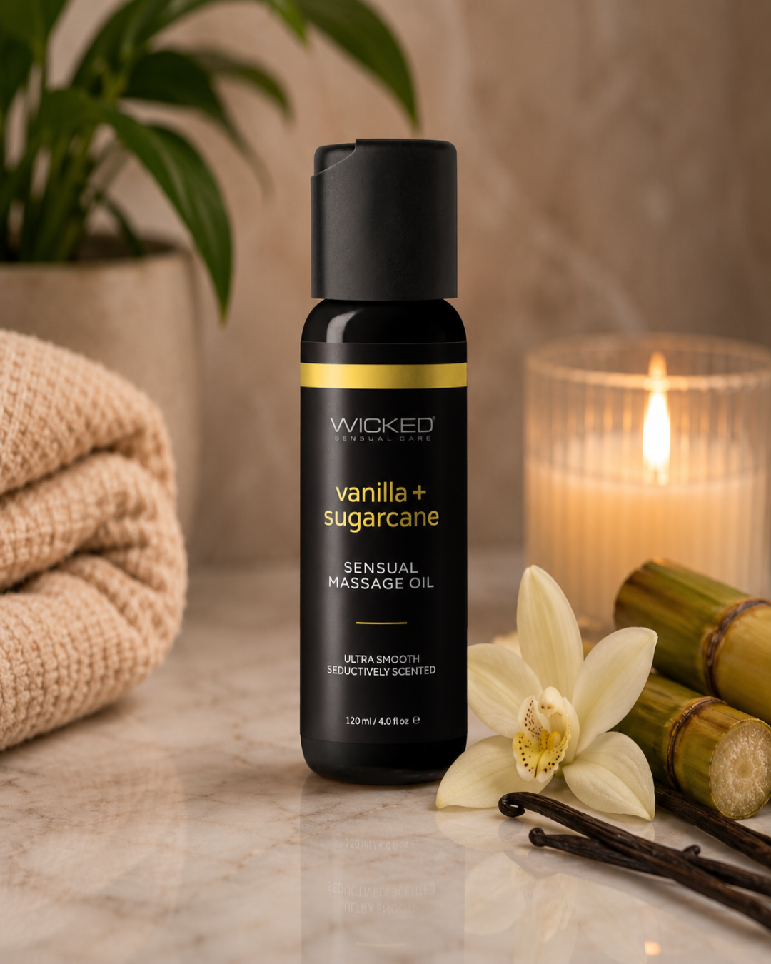 Wicked Vanilla & Sugarcane Sensual Massage Oil 4 oz