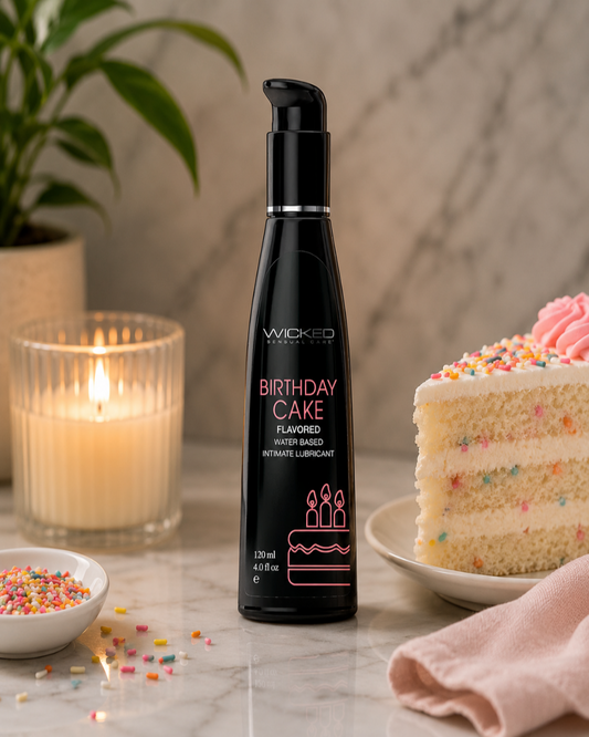 Wicked Aqua Birthday Cake Flavored Water Based Lubricant 4 oz