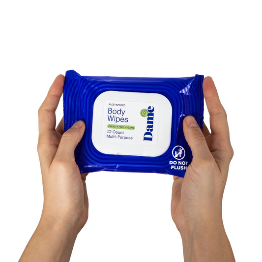 Dame Aloe Infused Biodegradable Intimate Body Wipes - 25 Count