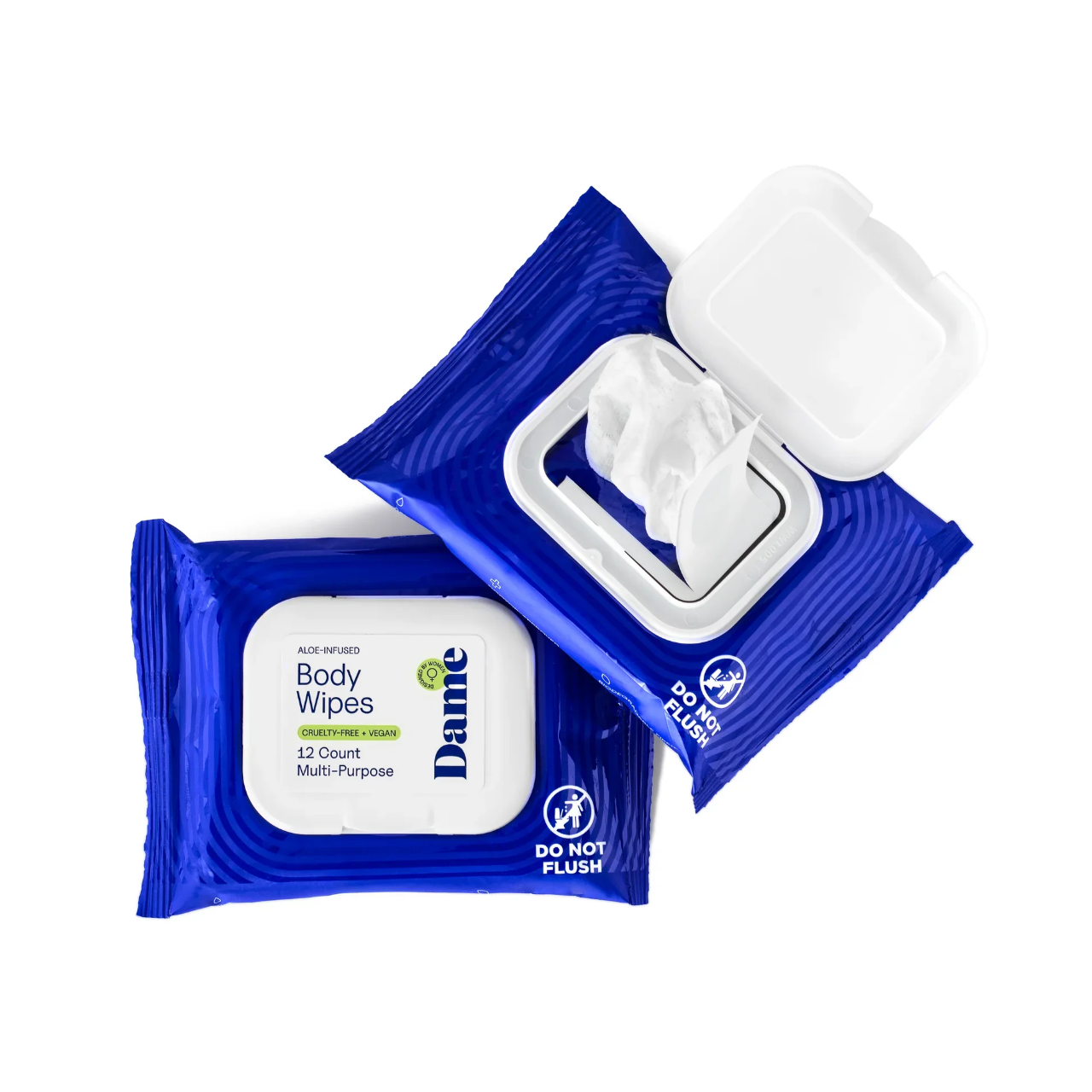 Dame Aloe Infused Biodegradable Intimate Body Wipes - 25 Count