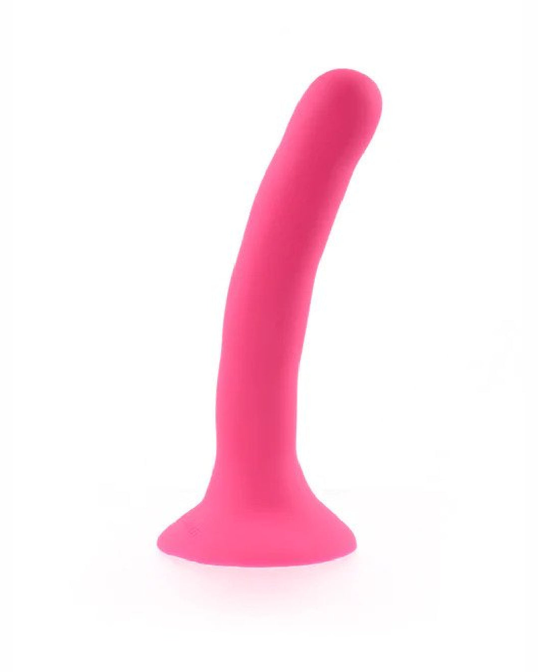 Please Slim Anal Silicone 5 Inch Dildo - Pink standing upright