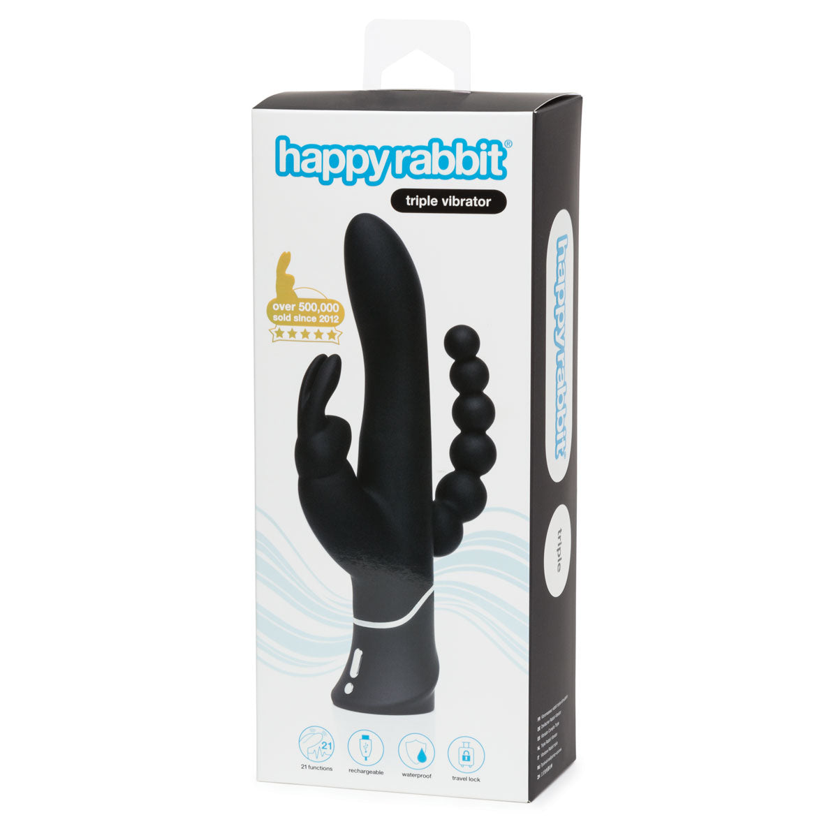 Happy Rabbit Elite Triple Curve Vibrator by Lovehoney - Black box