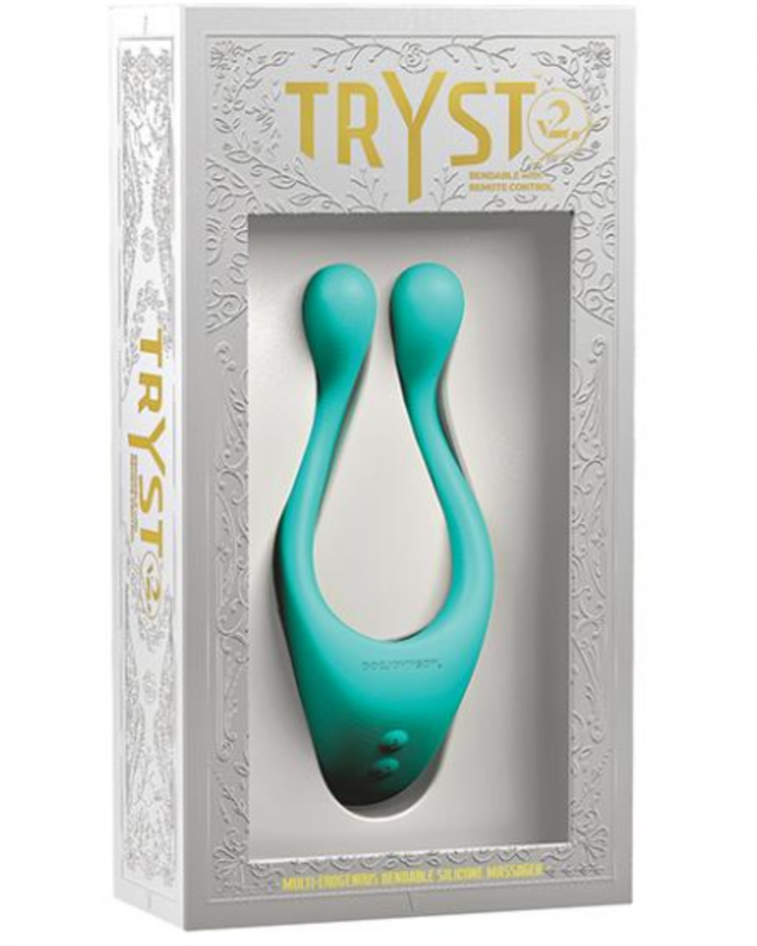 Tryst V2 Bendable Massager with Remote by Doc Johnson - Green Box