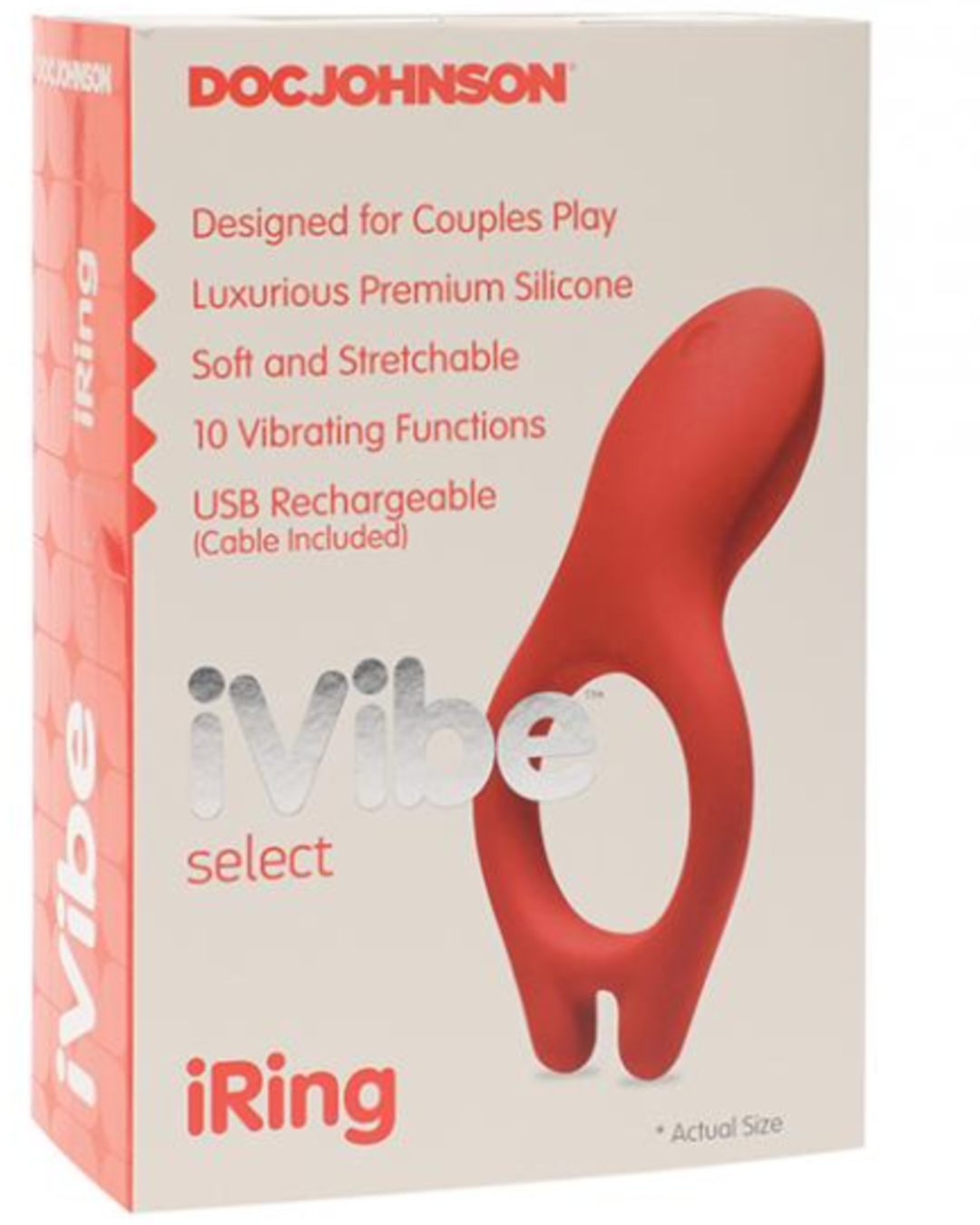 Ivibe Select Iring Vibrating Cock Ring by Doc Johnson - Orange box
