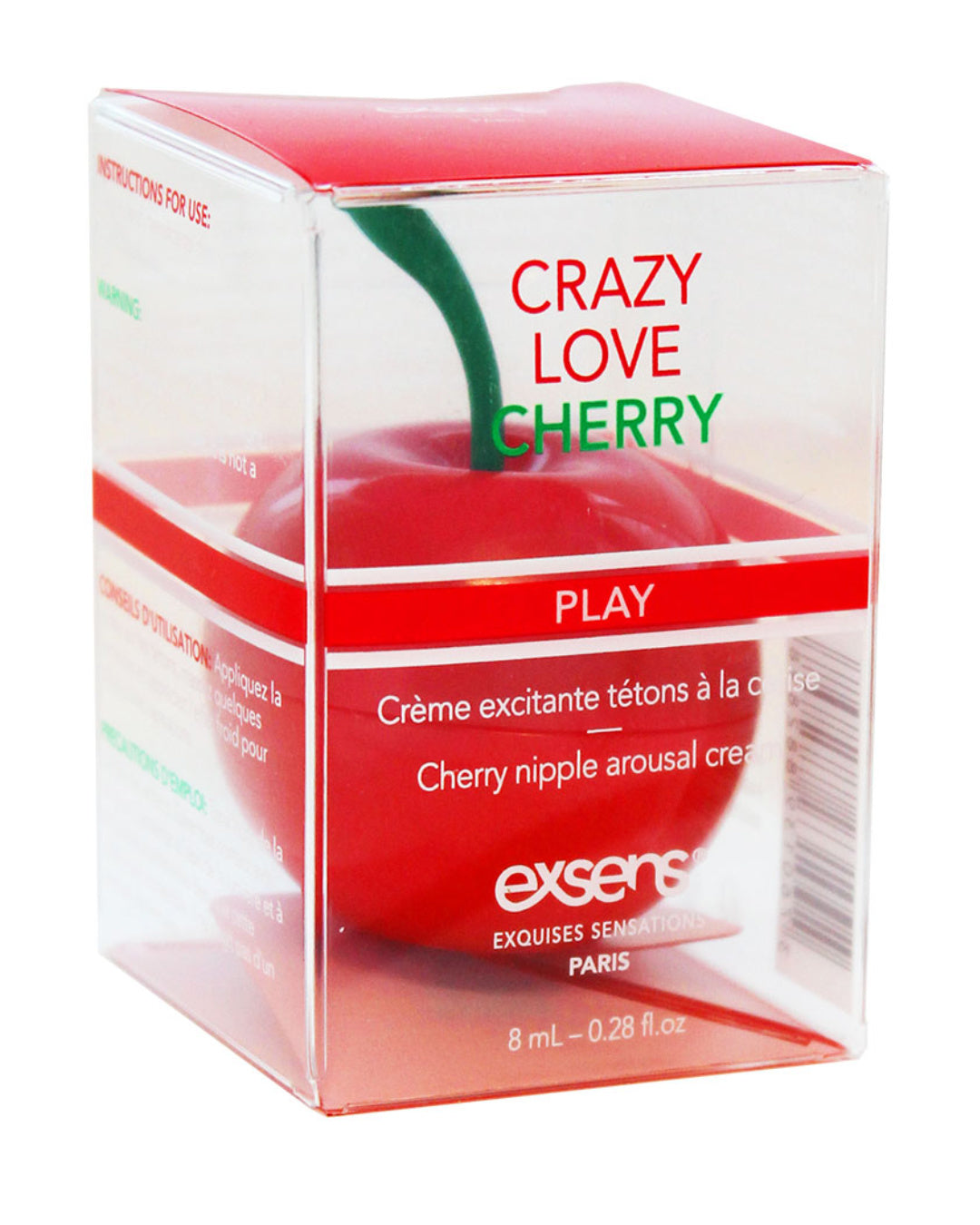 Exsens of Paris Crazy Love Cherry Flavored Nipple Arousal Cream in the package