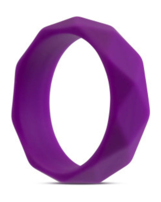 Blush Wellness Geo Flexible Silicone Purple Cock Ring