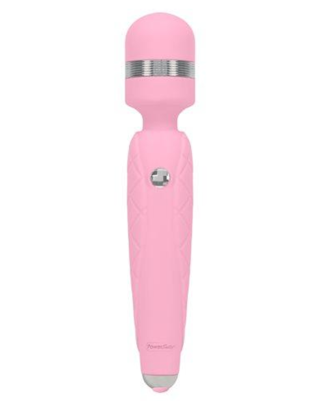 Pillow Talk Cheeky Body Wand Massager by BMS Products - Pink against a white background