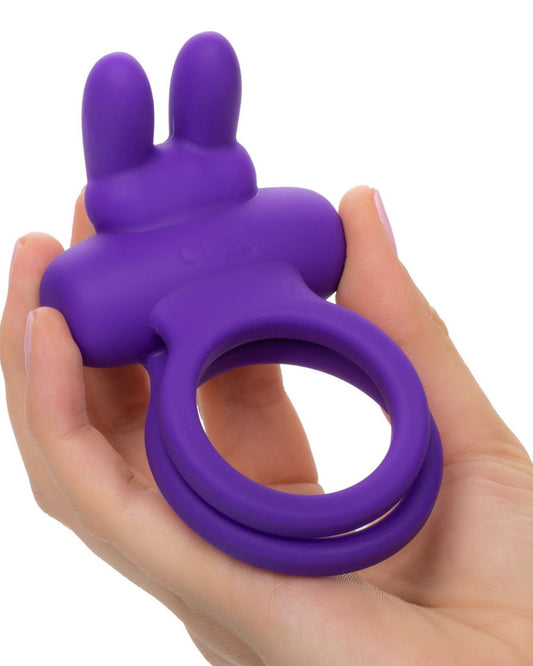 Dual Rockin Rabbit Silicone Vibrating Couples Toy by Calexotics aeiral view