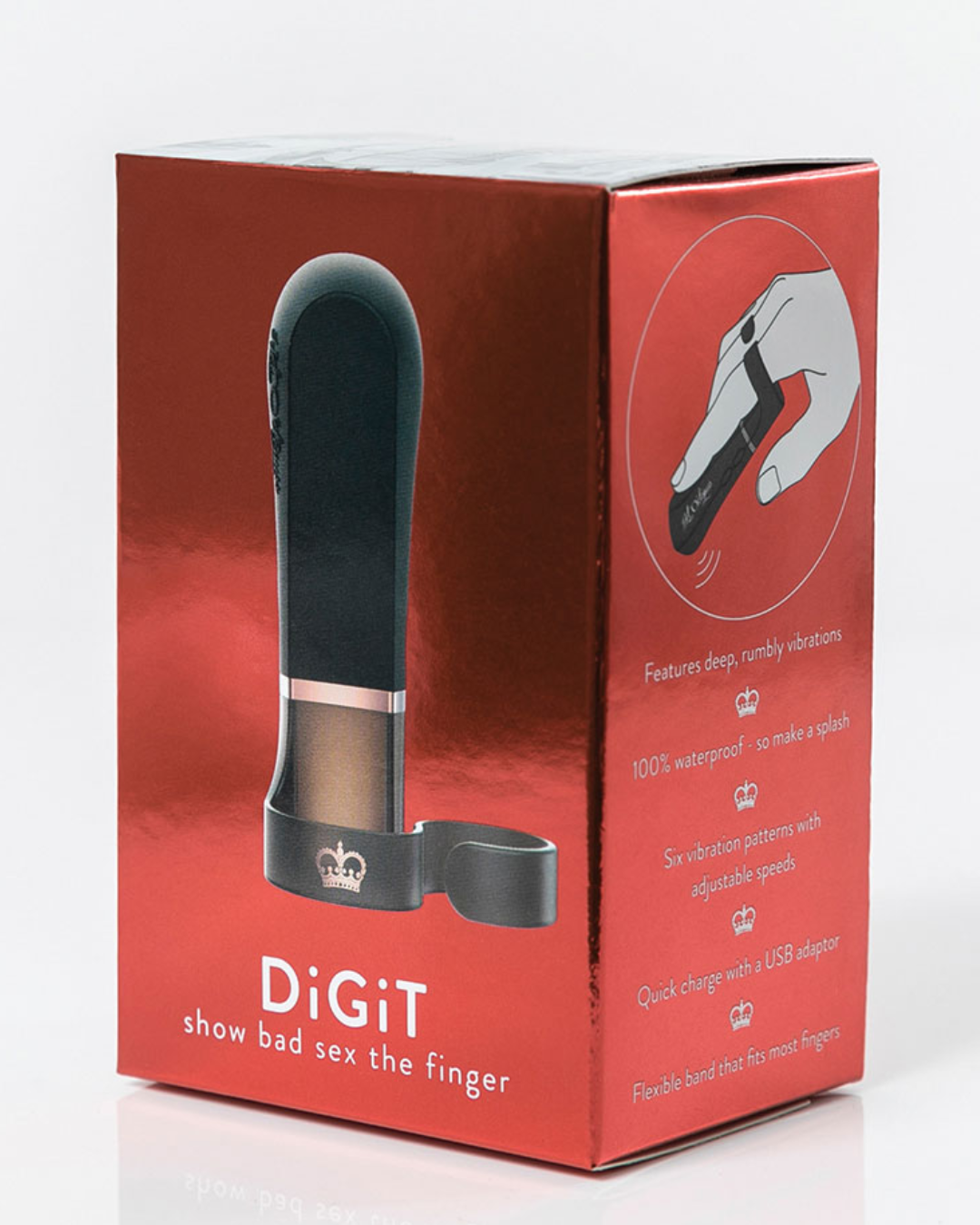 Hot Octopuss Digit Silicone Rechargeable Finger Vibrator in the box
