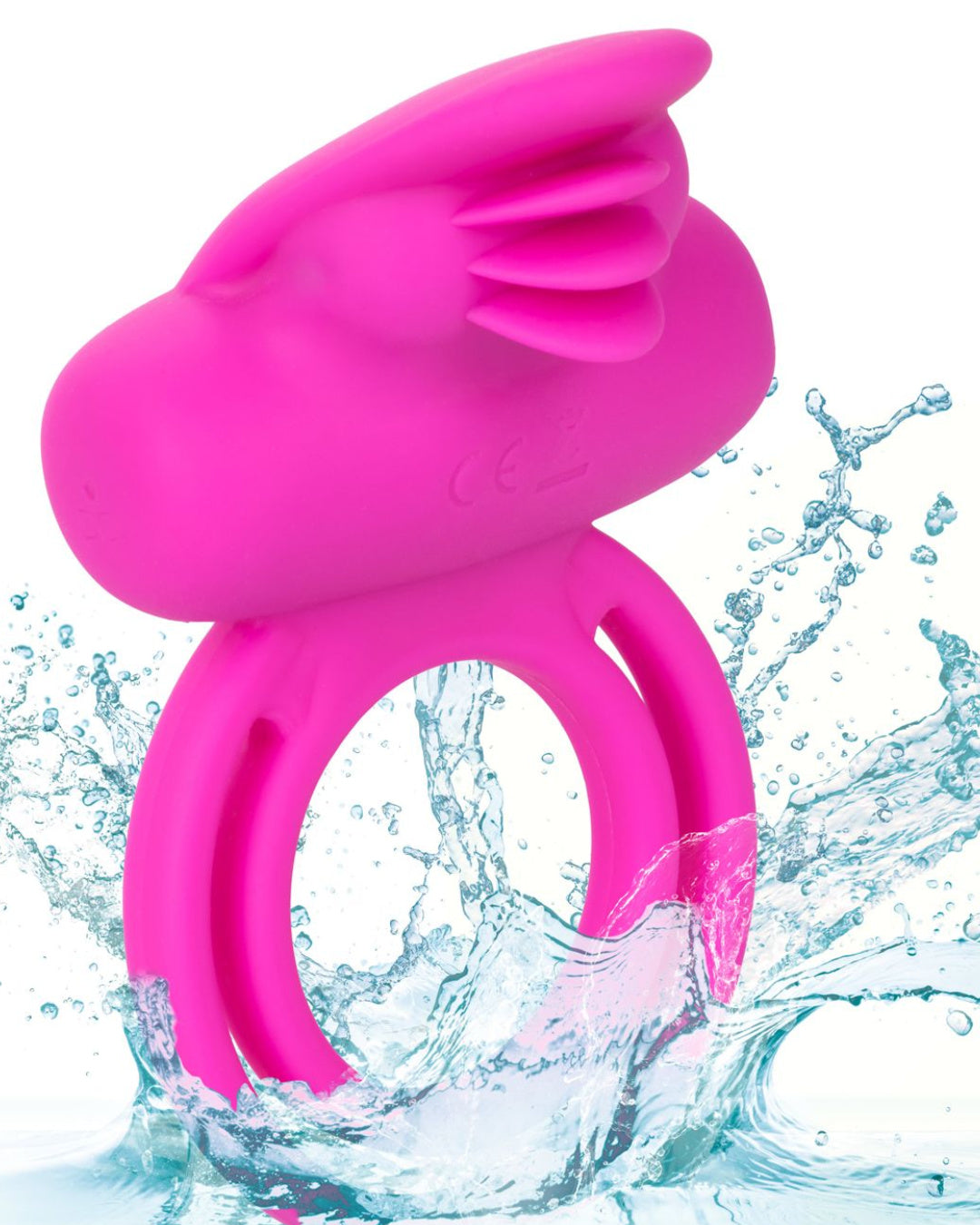 Silicone Dual Clit Flicker Rechargeable Cock Ring by Calexotics Waterproof