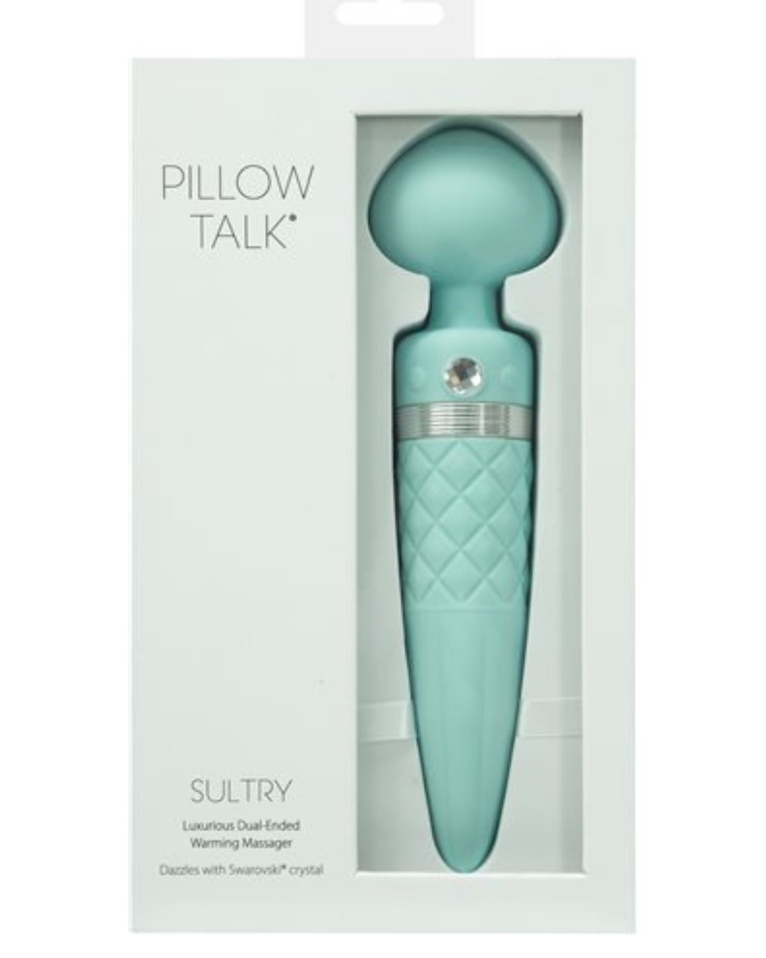 Pillow Talk Sultry Waterproof Double Ended Wand Vibrator - Teal box