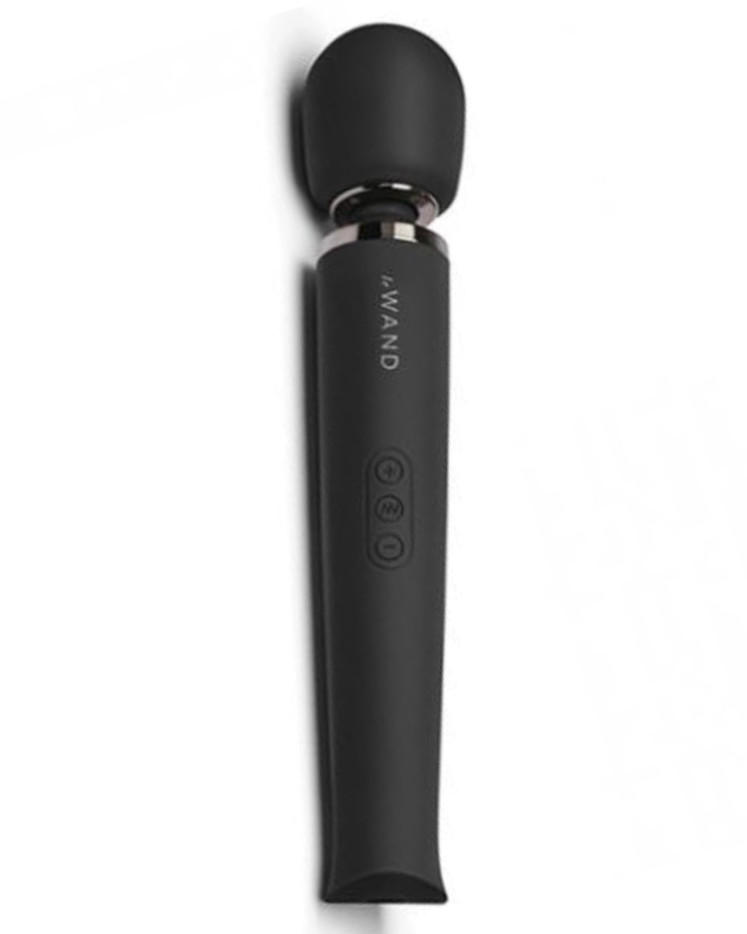 Le Wand Cordless Vibrating Massager - Black horizontal on a white background showing the buttons