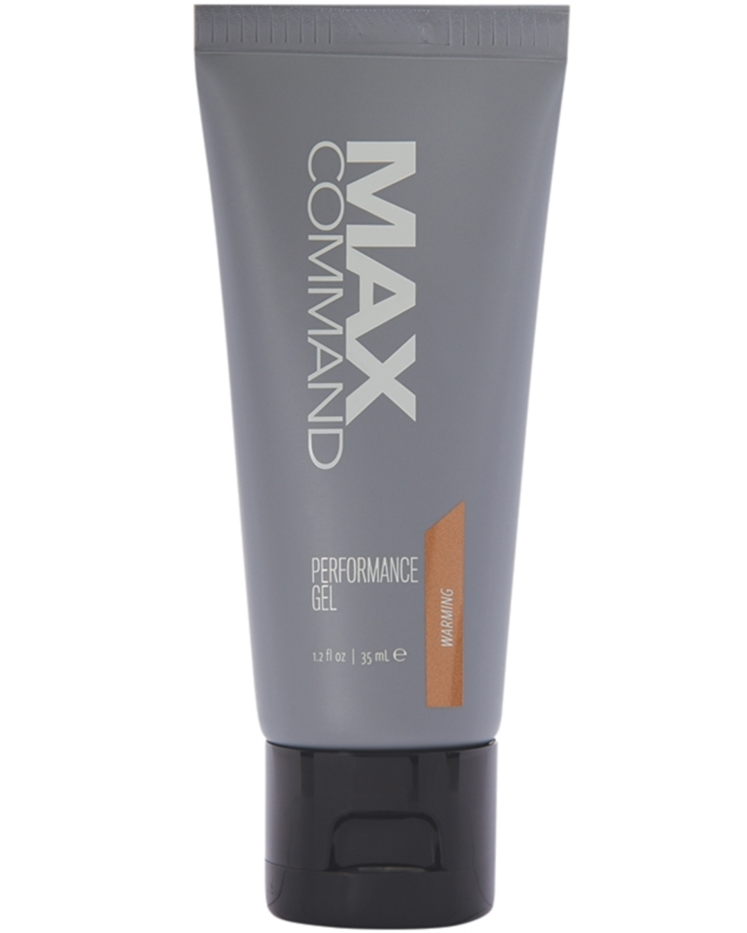 Max Command Performance Gel - Warming 1.2 oz up closes of bottle 
