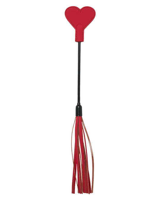 Sex & Mischief Amor Red Heart Crop and Flogger upright 