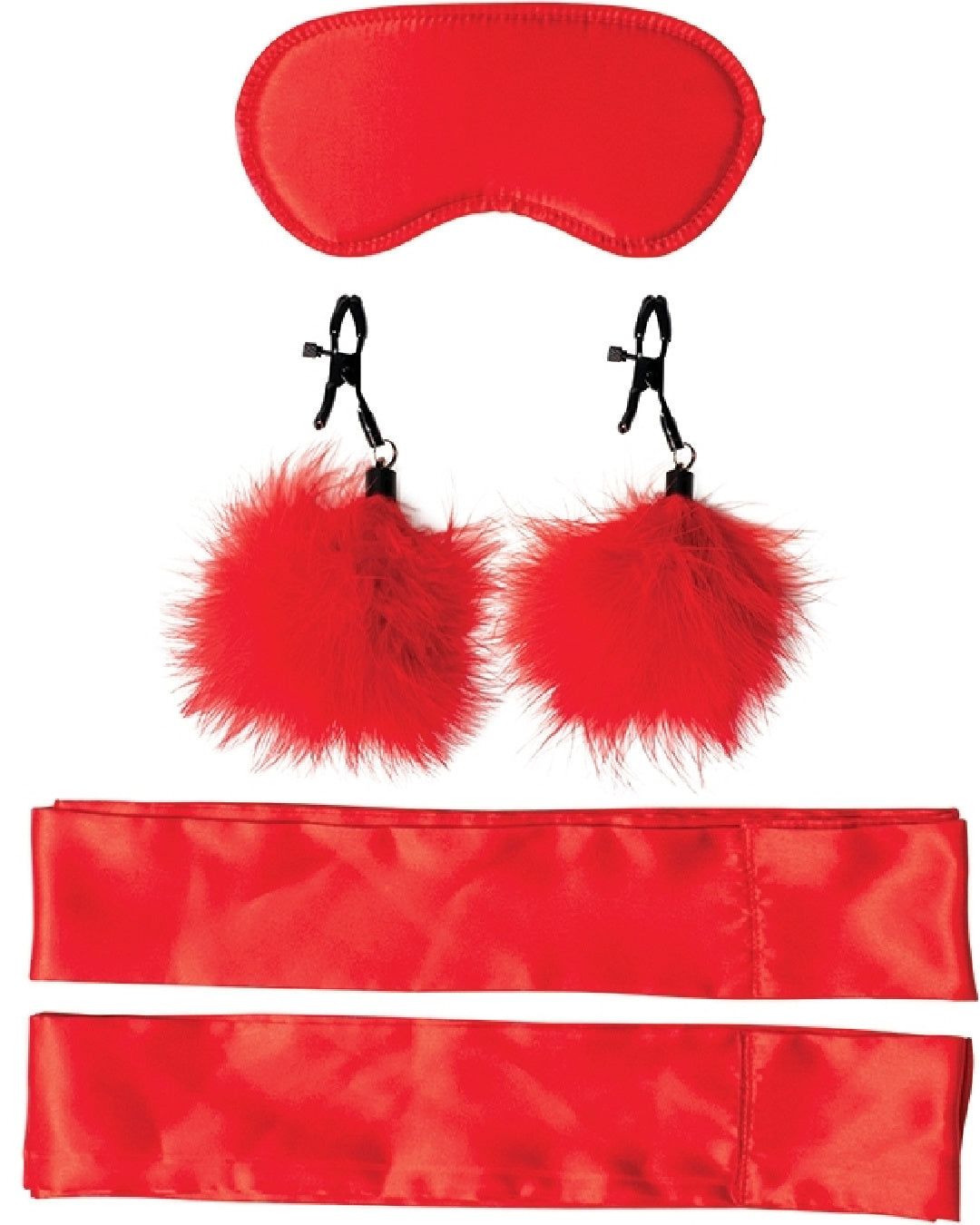 Sex & Mischief Amor Beginner Red Bondage Kit on white background 