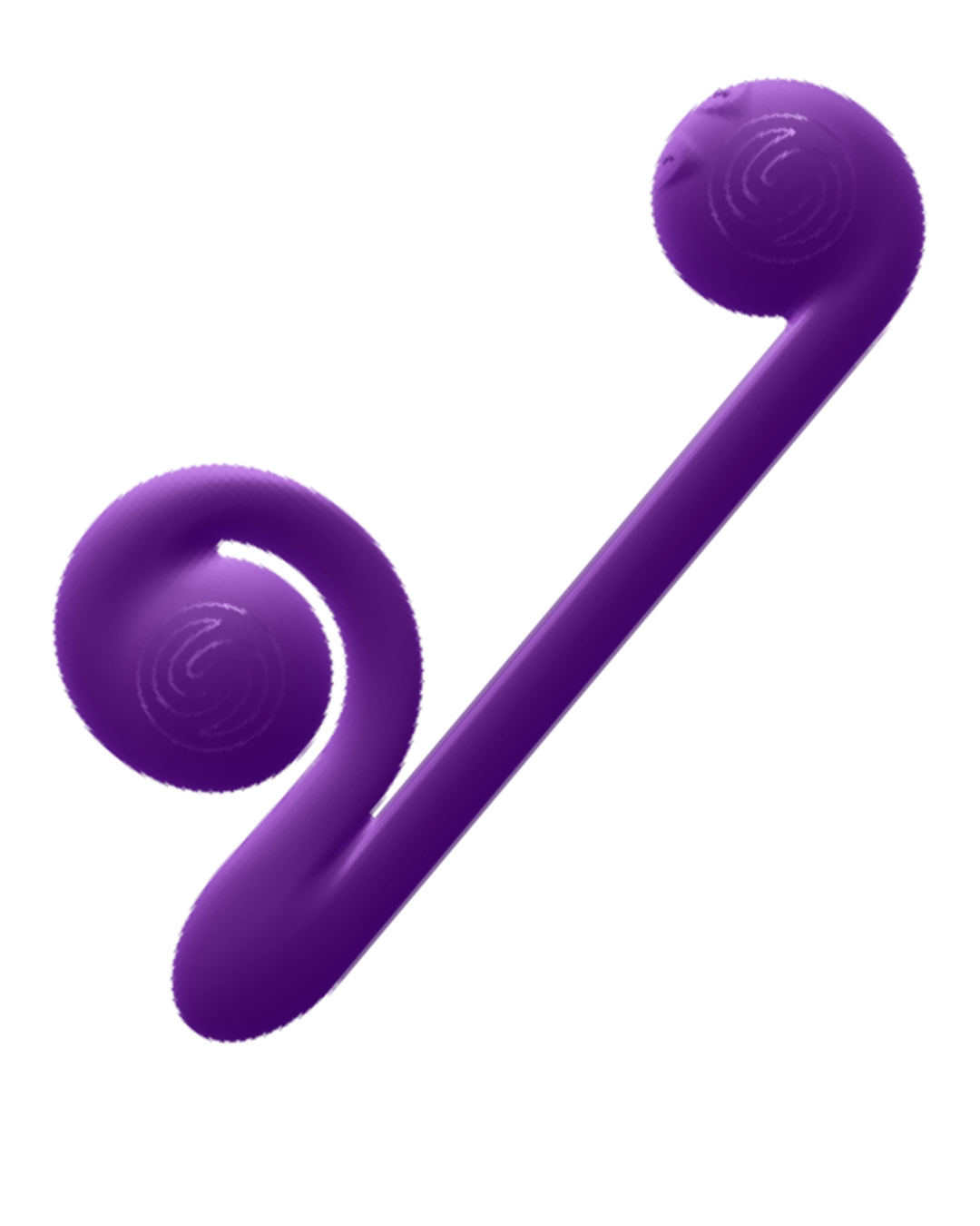 The Snail Silicone Waterproof Dual Stimulating Vibrator - Purple on white background