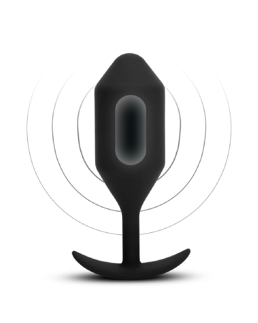 B-Vibe Vibrating Snug Plug 5 (XXL) - Black showing the vibrating action
