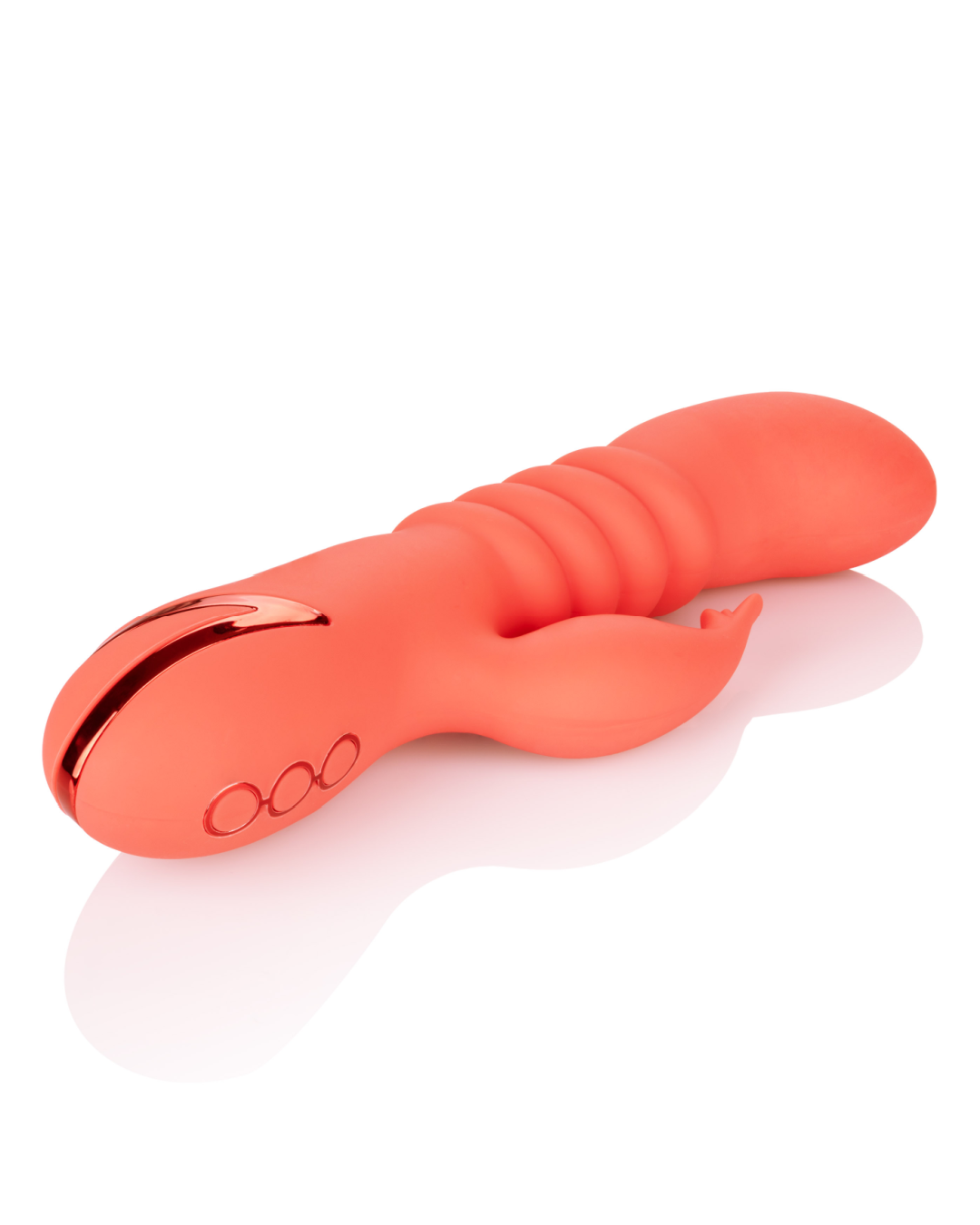 California Dreaming Orange County Cutie Thrusting Rabbit Vibrator - Orange