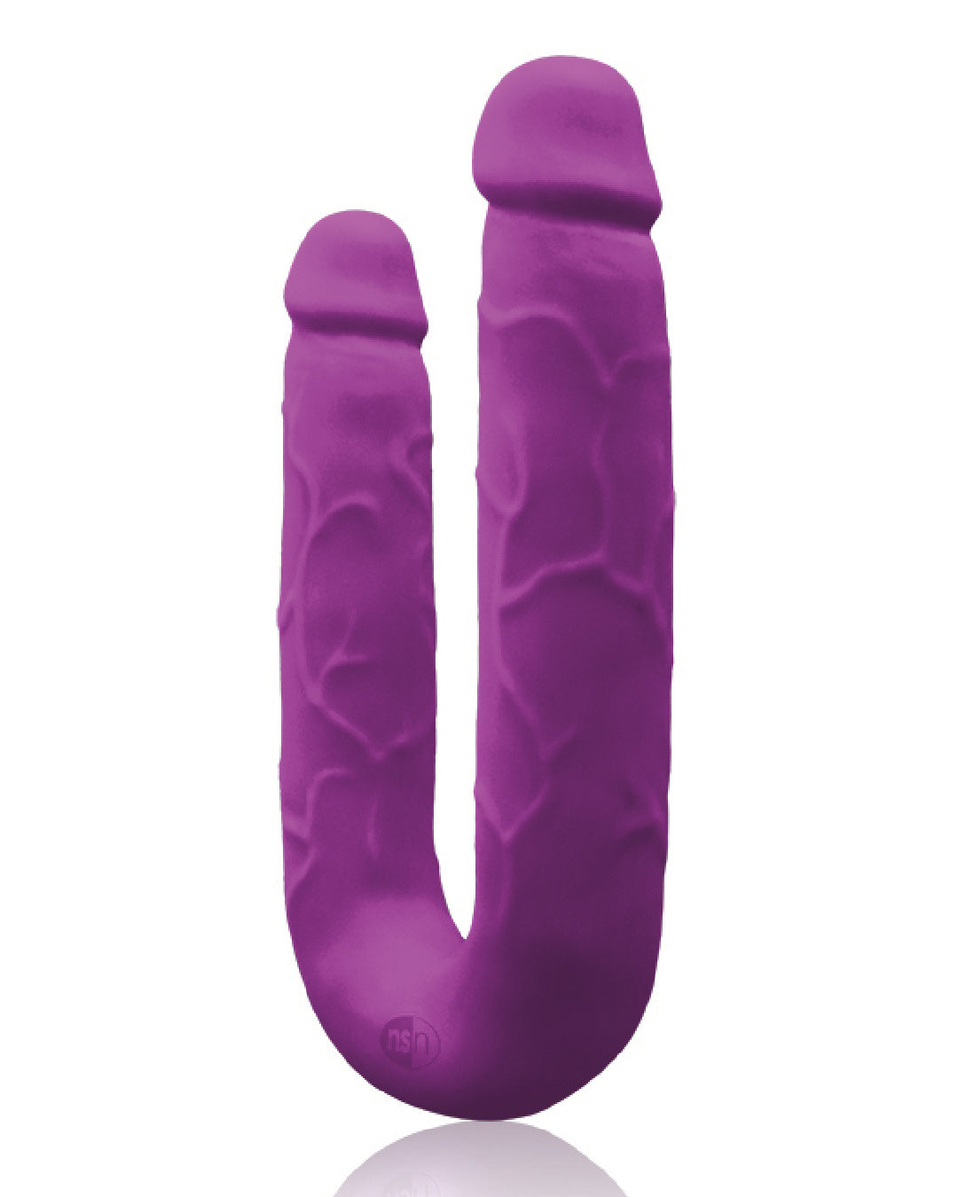 Colours Double Penetration U Shaped Dildo - Purple on a white background
