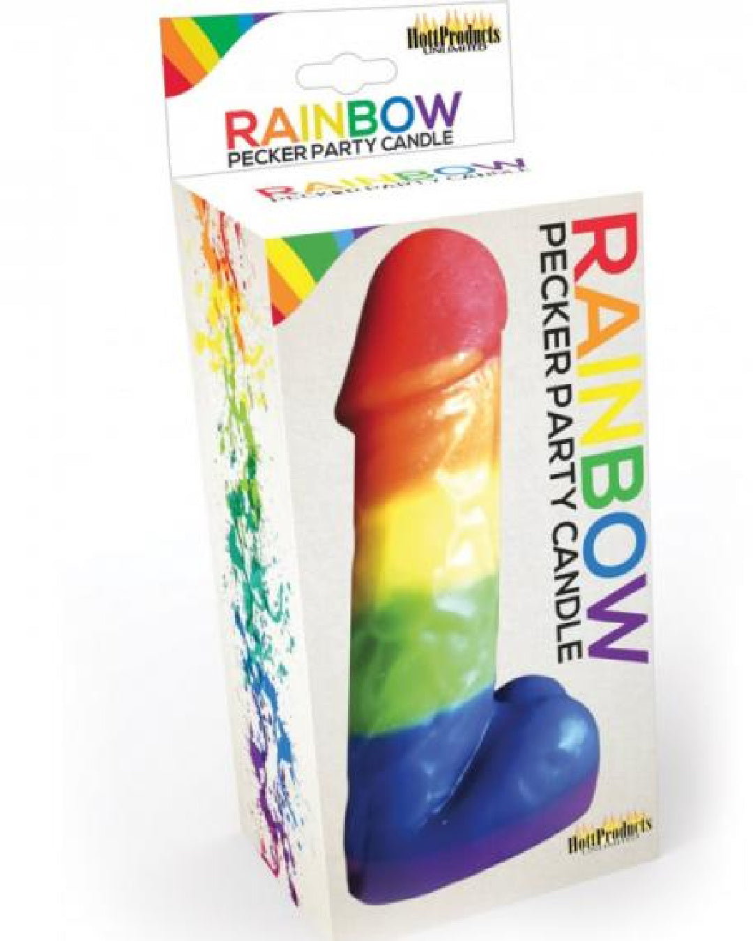 Rainbow Pecker 7 Inch Pride Candle box 