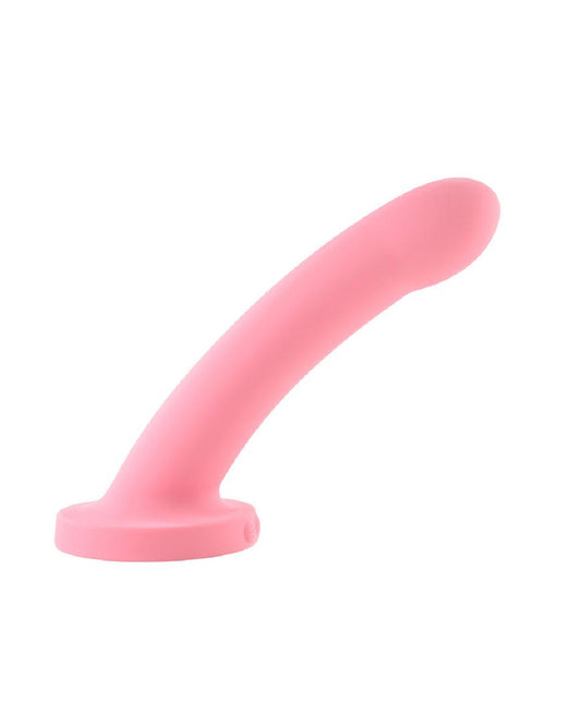 Sportsheets Daze 7" Vibrating Silicone Dildo - Light Pink side view on a white background