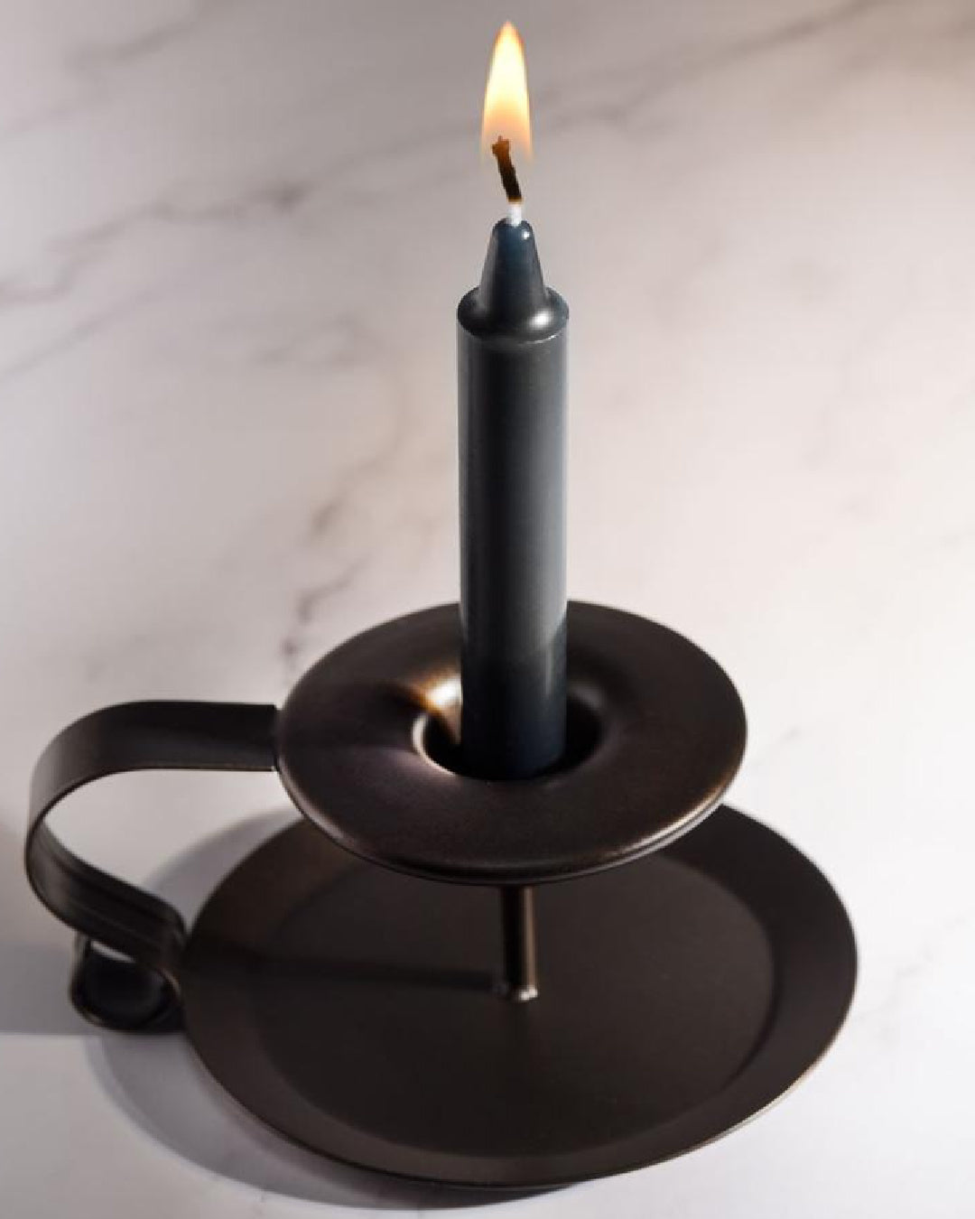  Lacire Drip Pillar Massage Candles - Black in black candlestick