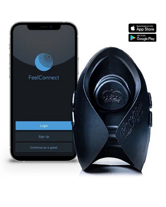 Hot Octopuss Pulse Solo Interactive Penis Masturbator with Kiiroo Technology with smart phone showing app