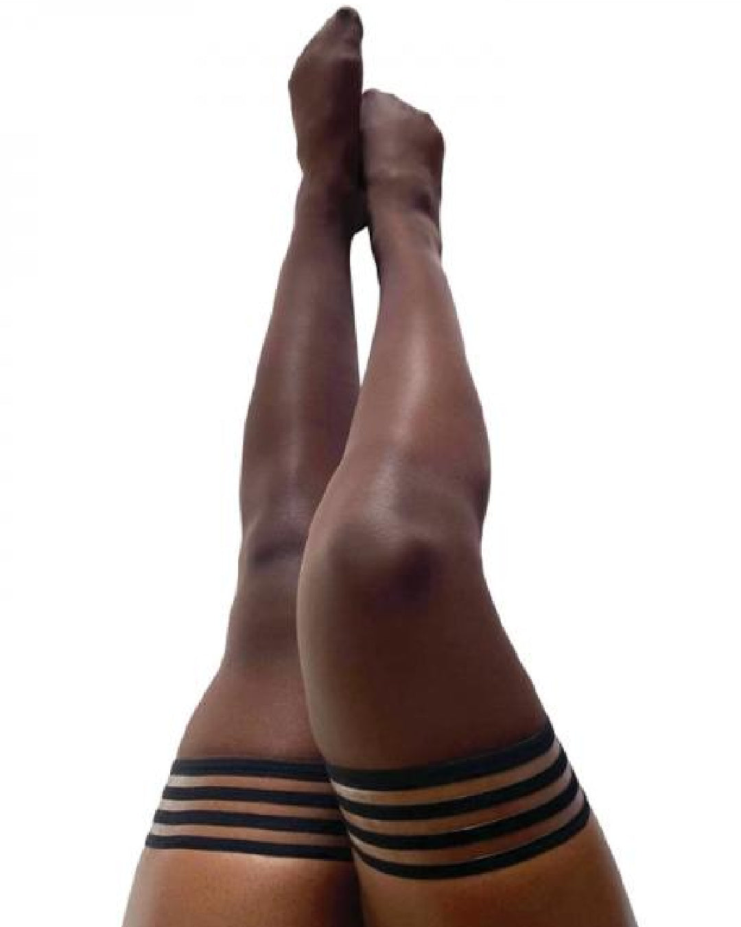 Kix'ies Marissa Sheer Chocolate Thigh Highs (Size A-D)