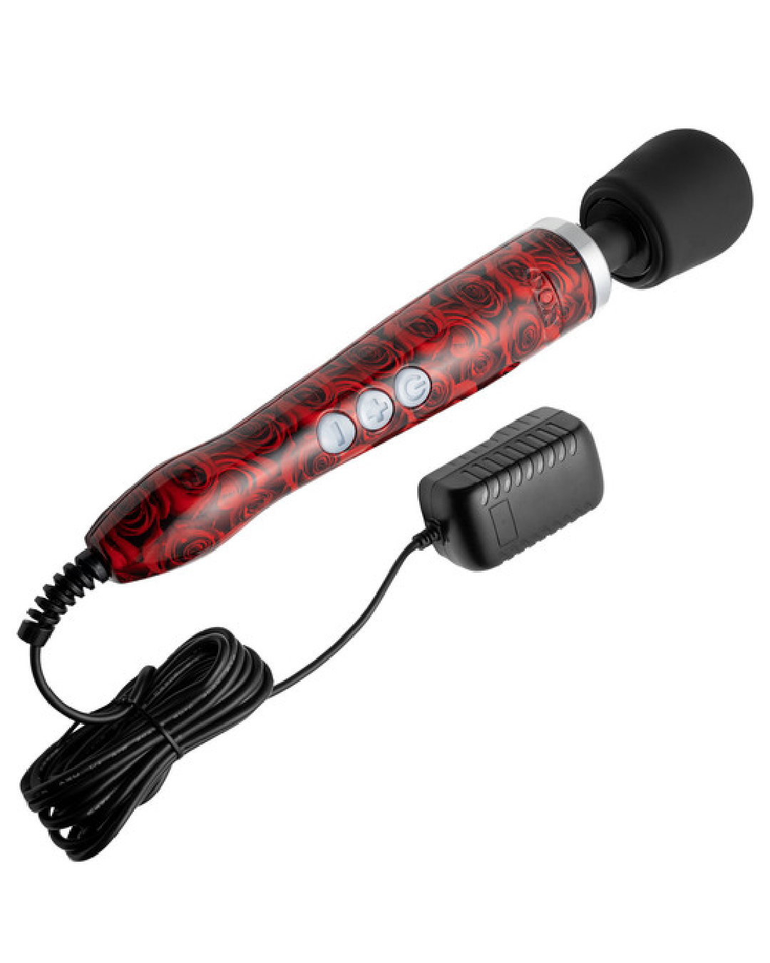 Doxy Die Cast Rose Extra Powerful Wand Vibrator and plug 