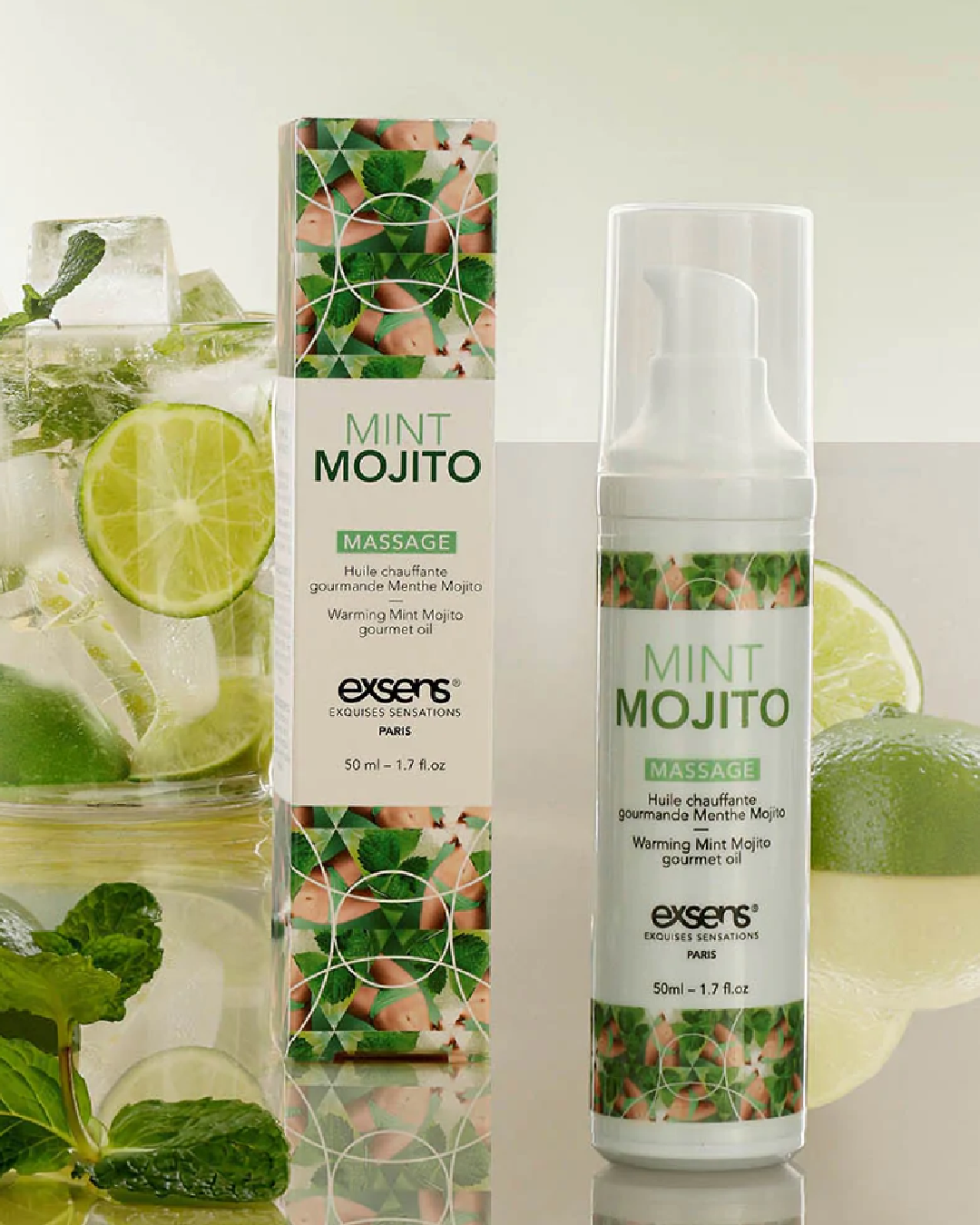 Exsens Mint Mojito Flavored Warming Massage Oil 50ml