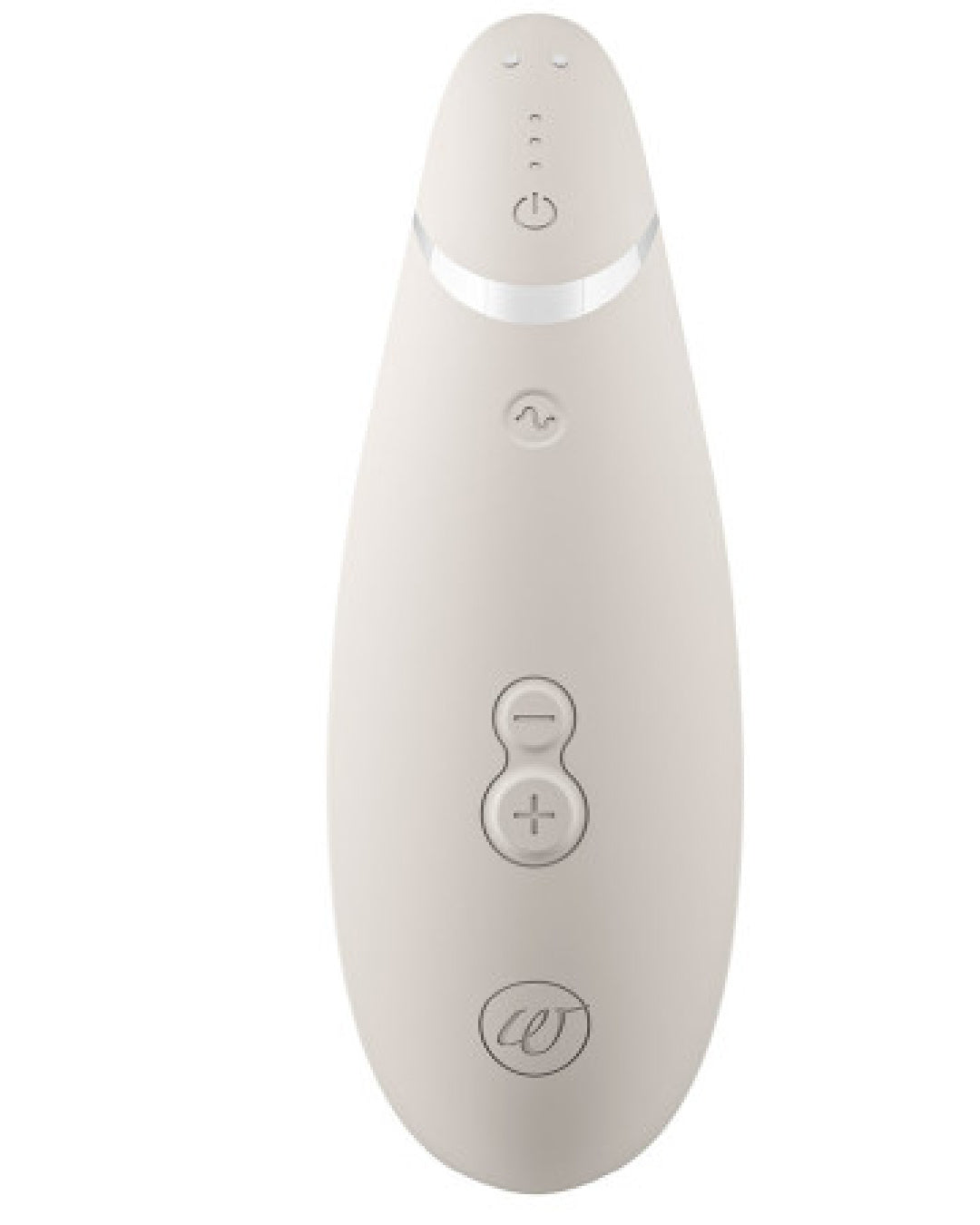Womanizer Premium 2 Pleasure Air Clitoral Stimulator - Warm Gray  back view 