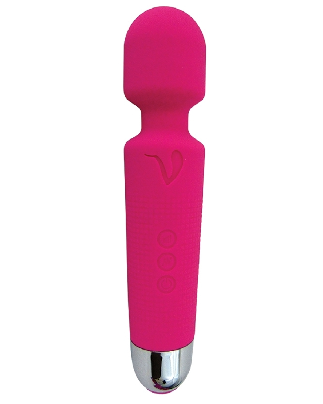 Mini Halo Extra Powerful Wand Vibrator - Pink against a white background